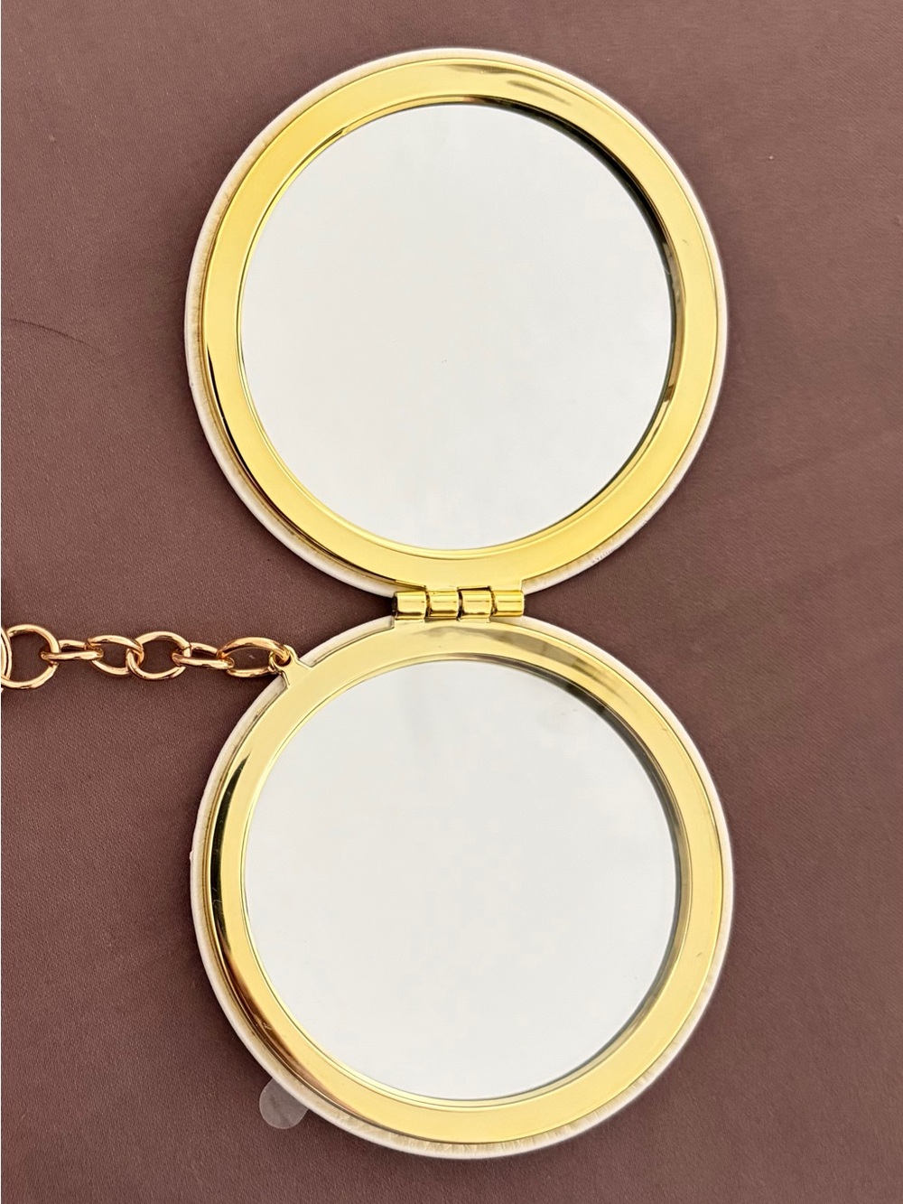 Compact Mirror Keychain, Superbloom Pink Purple Gold Floral, Urban Outfitters - Picture 6 of 7